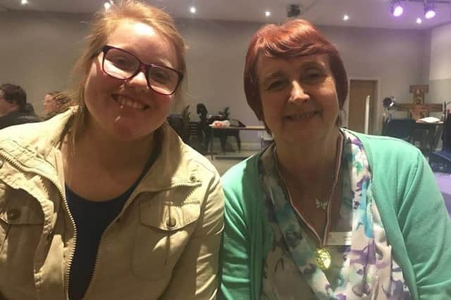 Octavia Ross, 23, of Boston, with Julia Alderson of Skirbeck Court Care Homet, where she has been on work placement with Inspire 2 Influence. ANL-180125-153539001
