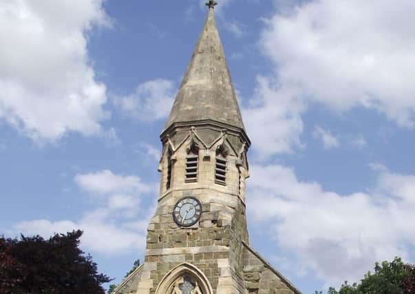The former tower  and spire  which had to be demolished