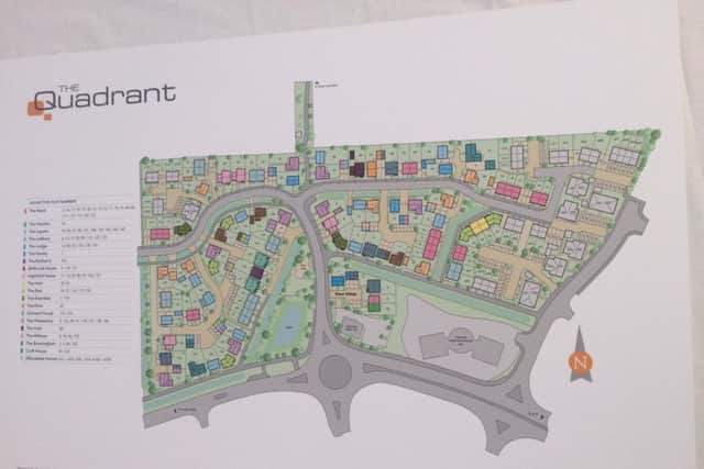 A map of the first phase of the Quadrant housing on display at the launch.