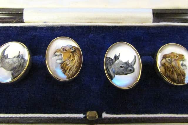 Included in the secret drawers were a pair of cufflinks that sold for three times more than the estimate.