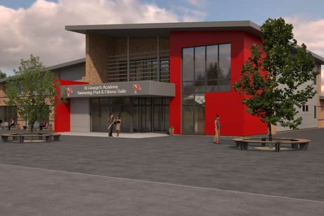 A view of how the outside of the new pool at St George's Academy would look. EMN-180502-111621001