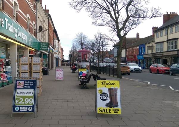 Lincolnshire County Council wants to bring back white lines to stop retailers blocking pathways. ANL-181202-144823001