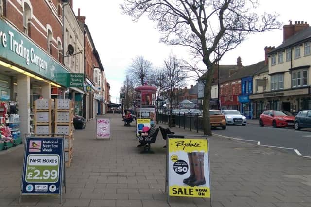 Lincolnshire County Council wants to bring back white lines to stop retailers blocking pathways. ANL-181202-144823001