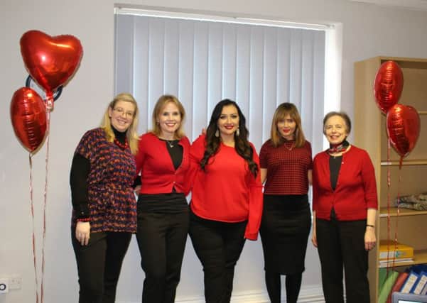 Pictured is Amy Breed, Miriam Barber, Shereen Salameh, Hannah Furneaux and Penny Dixon.