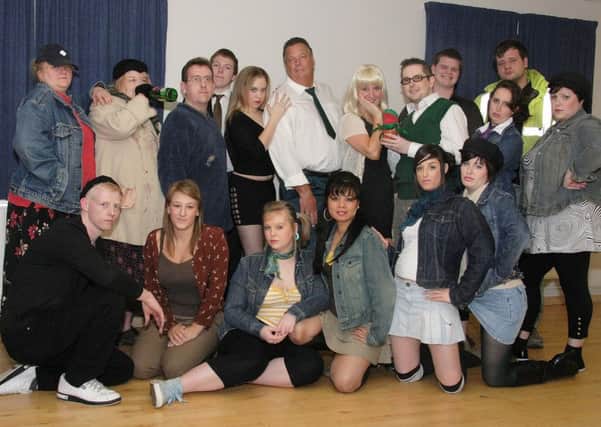 The cast of the Little Shop of Horrors, presented by the Co-op Theatre Arts Group, in 2008.