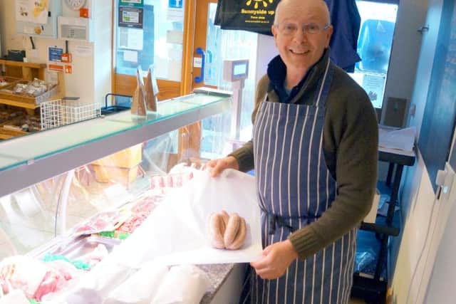 Butcher Nick Bradley has gone back in time to wrap meat items in paper rather than plastic EMN-180802-140117001