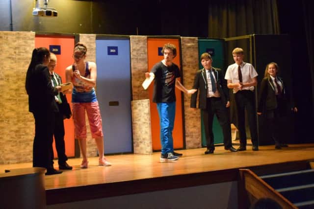 A scene from Onatti Productions visit to the school.