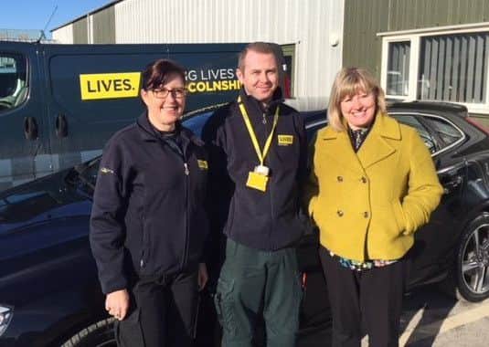 From left, Nikki Silver, CEO of LIVES, with Brett Forman, one of the new LIVES medics, and Emma Fletcher from CDS Action. EMN-180702-115256001