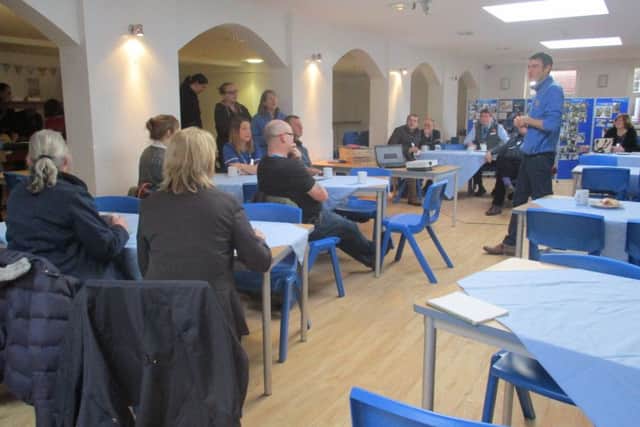 The breakfast meeting at St Lawrence School in Horncastle.