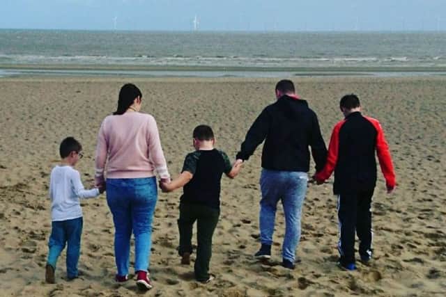 One of the families to have visited the Chapel St Leonards site through the project.