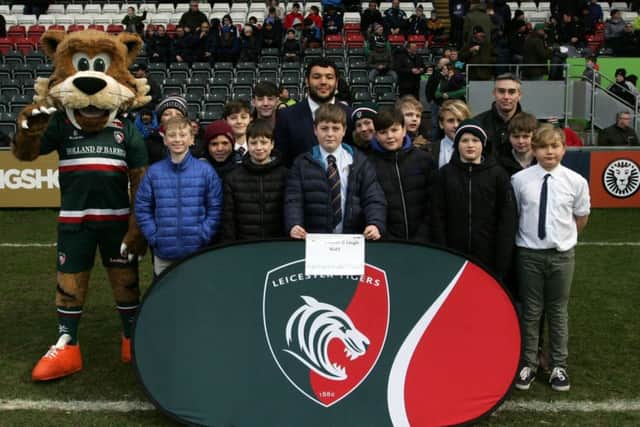 Rasen and Louth juniors with Leicester Tigers and England prop Ellis Genge EMN-181202-132955002