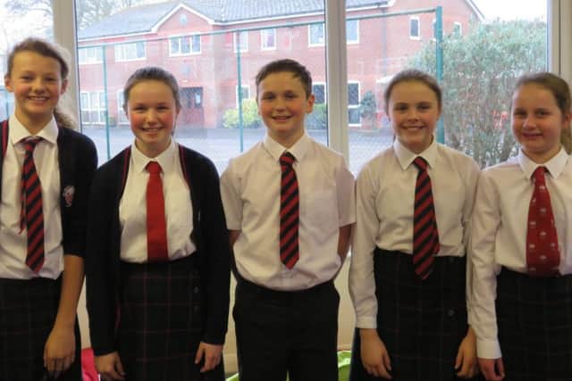 Some of the pupils who have gained scholarships to their future schools.