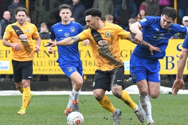 Jay Rollins in action against Curzon.