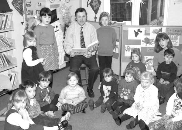 A storytime session at Boston Library in February 1998.