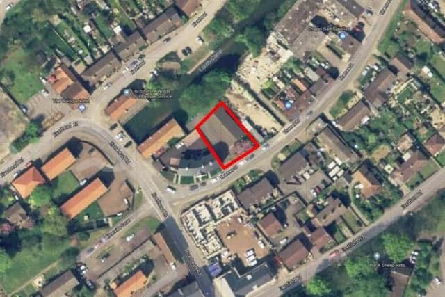 Aeriel image of the site in Thames Street, Louth. (Image: Lincs Design Consultancy planning documents).