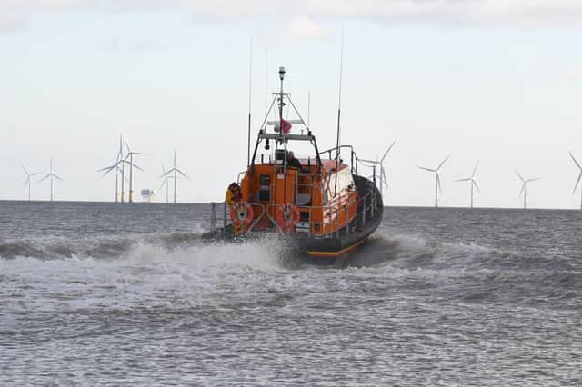 Skegness Standard reporter Christina Redford, going out on a training session with Skegness Lifeboat crew. ANL-180215-171031001