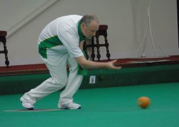 Louth Indoor Bowls Club manager Simon Reeson, who celebrates his birthday this week, in action for the mens A team against Boston EMN-180219-104927002