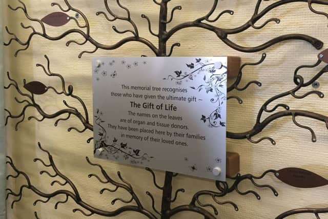 More plaques can be added to the memorial tree to honour donors in the future.