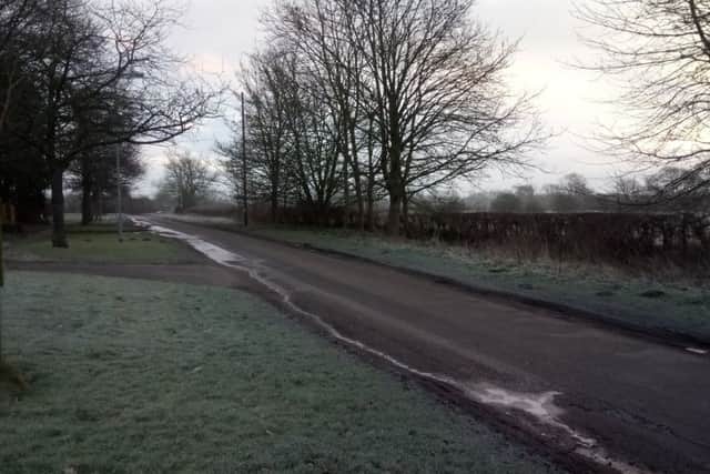The  road at the centre of flooding concerns - dubbed Water Road by residents. Phot: Supplied