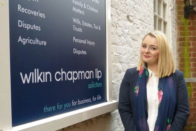 Amy Harrison at Wilkin Chapman offices in Louth.