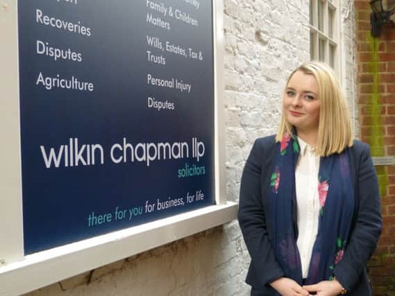 Amy Harrison at Wilkin Chapman offices in Louth.
