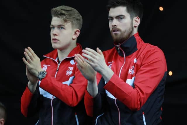 Tom Jarvis (left) with David McBeath. Photo: Alan Man.