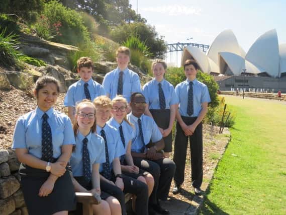 QEGS Alford pupils in Sydney, Australia.