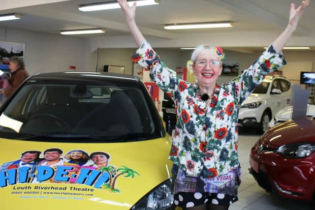 Actress Su Pollard, best known for her role as Peggy Ollerenshaw in BBC's hit TV show, Hi-de-Hi was in Louth today, (Monday).