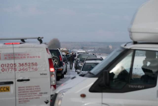 Traffic chaos caused by crashes in south Lincolnshire this morning. Photo:
Sheila Curtis