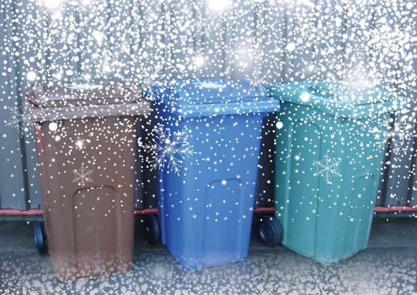 Bin collections were suspended last week due to poor weather conditions (stock image).