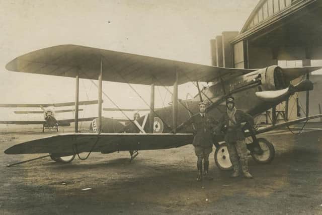 Aircrew pictured in front of F2B plane. EMN-180227-155319001