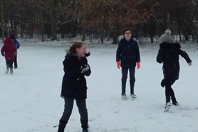 Fun times in the snow at Winchelsea School photographed by teacher James Keetch. EMN-180228-171926001