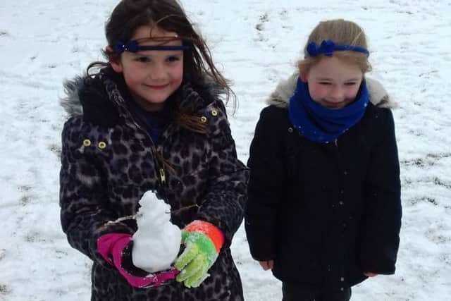 Making snow art at Winchelsea School, photographed by teacher James Keetch. EMN-180228-171915001