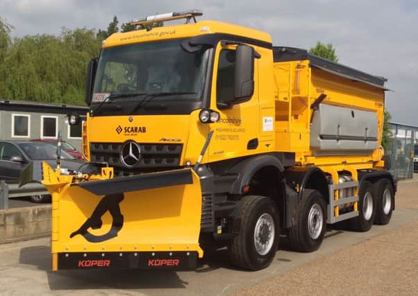 The county council's new generation gritter - 'The Beast'. EMN-180228-175326001