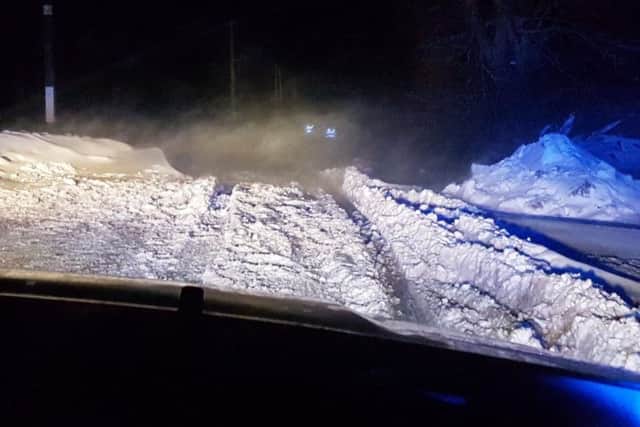 The A52 at Wainfleet St Mary last night. ANL-180103-093458001