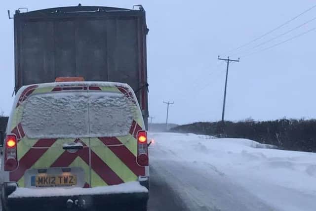 Hannah Greetham of Sleaford posted this facebook picture of traffic at a standstill on the A17 between Sleaford and Beckingham. EMN-180103-110128001