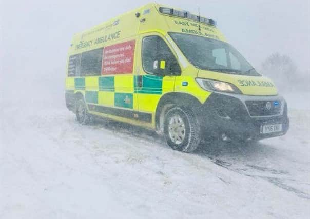 EMAS ambulance crews have faced a challenging couple of days in teh county. EMN-180103-174401001