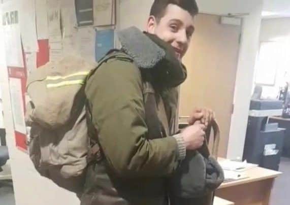 Firefighter Dan Cheetham walked through the snow from Binbrook to Louth - and arrived at work 18 hours early. EMN-180203-092927001