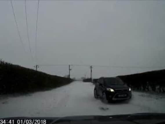 Sleaford PCSO Patrick Welby-Everard shares a video of his experiences with driving through drifted snow on country lanes around Caythorpe.