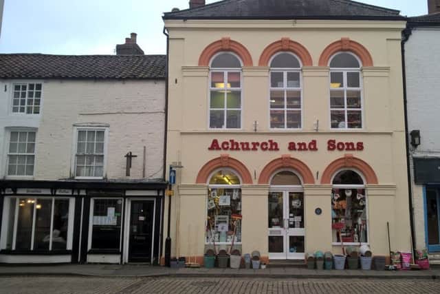 The existing hardware store in Horncastle's Market Place.