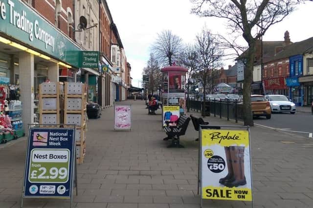 Lincolnshire County Council wants to bring back white lines to stop retailers blocking pathways. ANL-181202-144823001