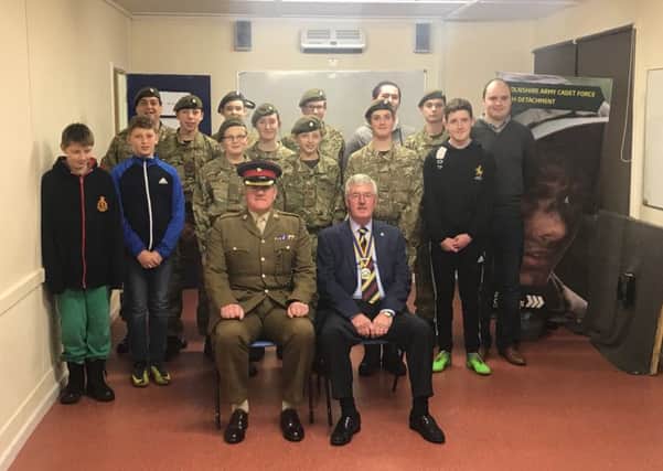 The Rotary Club of Louth has given the local army cadets a cash boost.