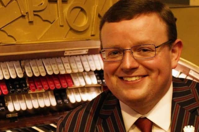 Organist Cameron Lloyd.
