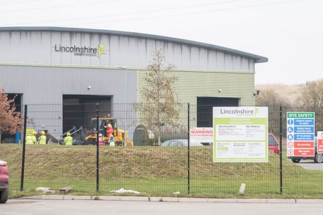 The fire at the Waste Recycling Centre. Photo: John Aron