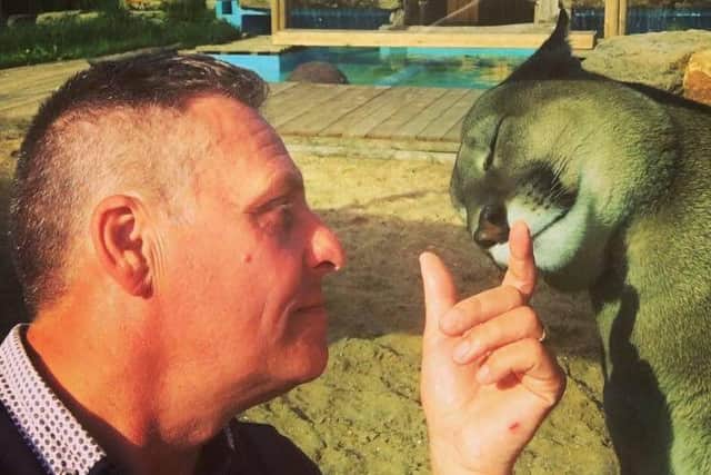 Steve Nicholas with a recovering Nigel.