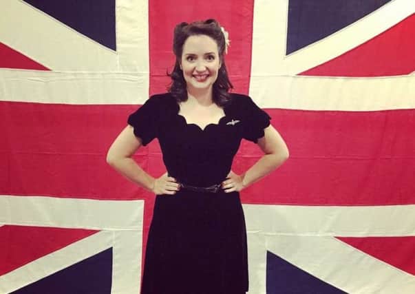 Helping raise funds for three good causes, wartime singer Heather Marie.