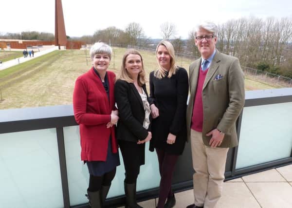 Pictured from left at the International Bomber Command Centre near Lincoln - Sally Porter of North Kesteven District Council, Lydia Rusling of Visit Lincoln, Wendy Osgodby of West Lindsey Didtrict Council and Andrew Norman of South Kesteven District Council. EMN-180803-123836001