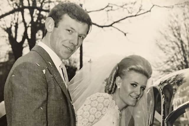 The couple on their wedding day.