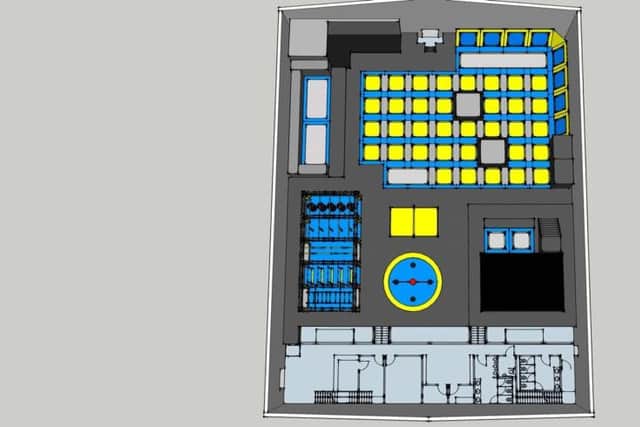 The layout of Jump Warriors new tramploine park in Ingoldmells. ANL-180313-065821001