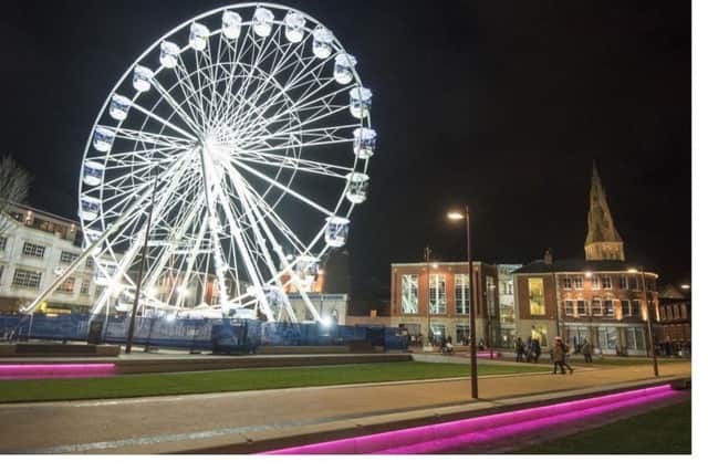A giant wheel like the one pictured will be rolling into Skegness in time for Easter. ANL-180313-072407001